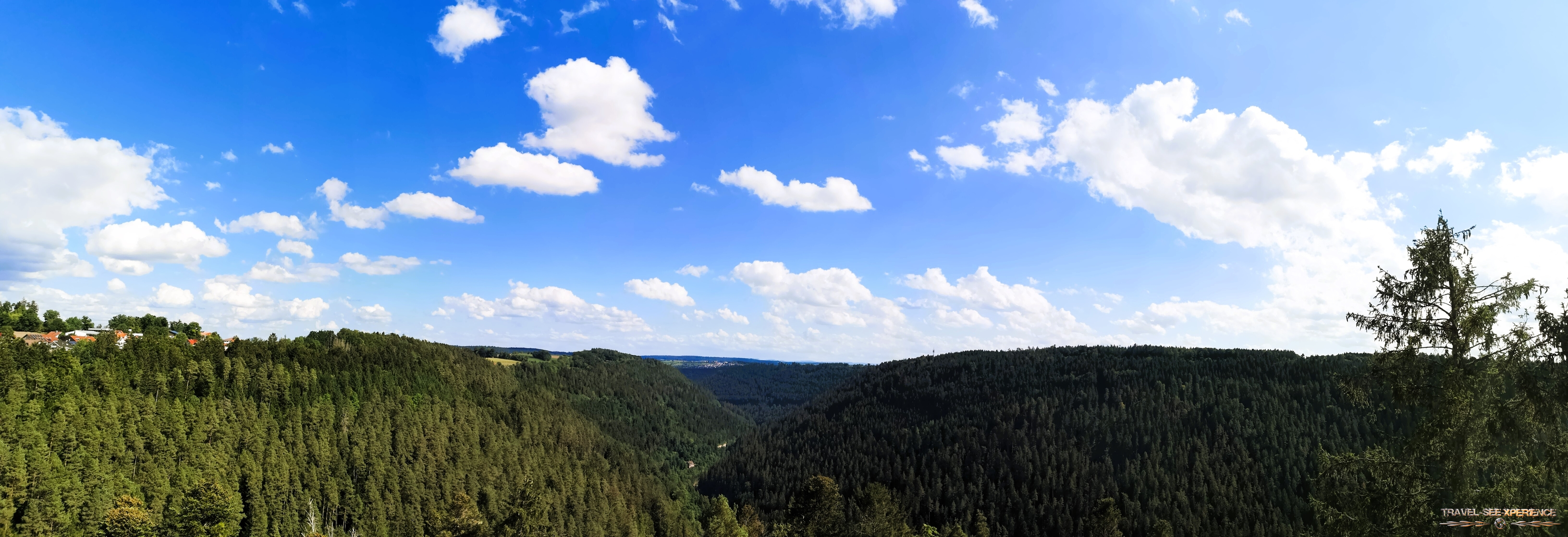 Panoramablick auf den Schwarzwald von Burg Zavelstein